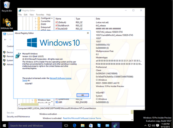 System Windows 10 kompilacja 10537 wkrótce się wycieknie [Film przesłany]
